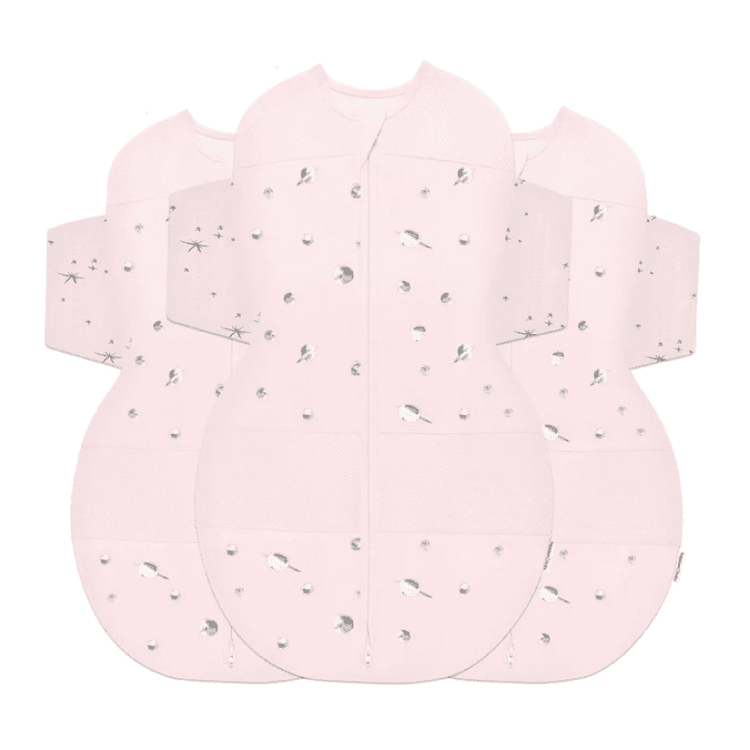 SNOO Sleep Sack 3-Pack of Sizes in rose planets colour