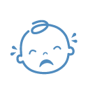 crying baby icon